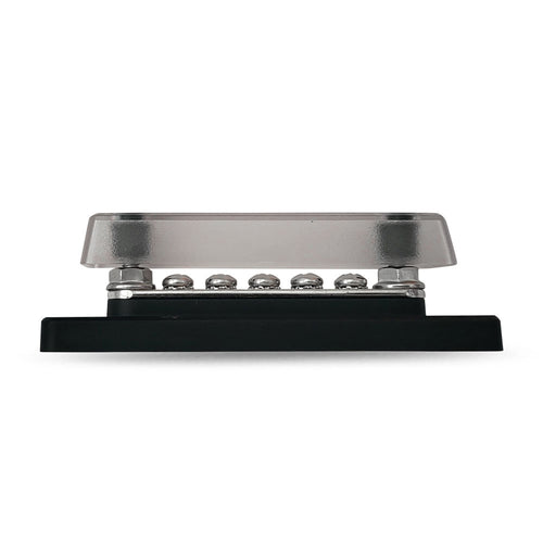 12v/24v 5-Way 2 Stud 50A/100A Buss Bar with Clear Cover & Labels