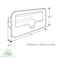 Load image into Gallery viewer, Boat/Caravan Black Phone Pocket & Wireless Charger Flush Mount - Horizontal