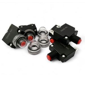 12v ~24v 10A Resettable Button Overload Protector Circuit Breakers (Available 1/5/10 Pack)