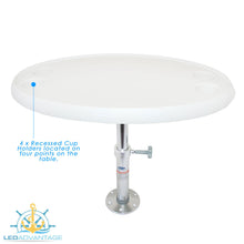 Load image into Gallery viewer, 30" (765mm) x 18" (460mm) Oval Table & Adjustable Pedestal with Base