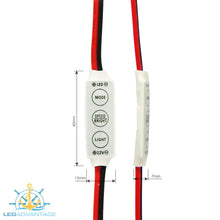 Load image into Gallery viewer, 12v Ultra Slim Mini In-line LED Light Switch with On/Off Dimmer & Burst Mode Options