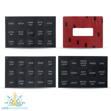 Load image into Gallery viewer, 12v~24v Innovative Deluxe 8 Gang Capacitive Touch Screen Blue Backlit LED Panel