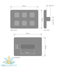 Load image into Gallery viewer, 12v~24v Innovative Deluxe 6 Gang Capacitive Touch Screen Blue Backlit LED Panel