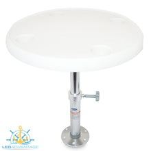 Load image into Gallery viewer, 24" (610mm) Round Table & Adjustable Pedestal with Base