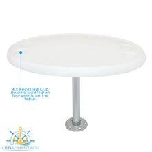 Load image into Gallery viewer, 30" (765mm) x 18" (460mm) Oval Table & Fixed Pedestal with Base