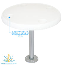 Load image into Gallery viewer, 24" (610mm) Round Table & Fixed Pedestal with Base