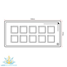 Load image into Gallery viewer, 12v~24v Multivolt 10 Gang Boat Digital Membrane Touch Control Panel Kit (Momentary Switch)