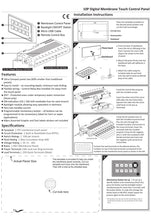 Load image into Gallery viewer, 12v~24v Multivolt 10 Gang Boat Digital Membrane Touch Control Panel Kit (Momentary Switch)