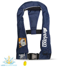 Load image into Gallery viewer, Relaxn OFFSHORE Slim Blue Manual PFD Life Jacket (150N) Suits 40KG+