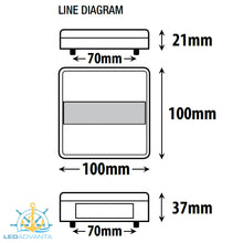 Load image into Gallery viewer, 12v 100mm (4") x 100mm (4") Submersible Waterproof Combination Trailer Lights (Twin Pack)