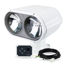 Load image into Gallery viewer, 12v/24v Italian Designed 150w Marine Remote Controlled Dual Sealed Beam Search Light