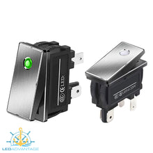 Load image into Gallery viewer, 12v~24v Compact Modern LED Aluminium Face Interior Rocker Switches