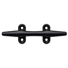 Load image into Gallery viewer, 150mm Black 316 Stainless Steel Marine Boat Cleat – Open Base Streamlined