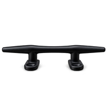Load image into Gallery viewer, 150mm Black 316 Stainless Steel Marine Boat Cleat – Open Base Streamlined