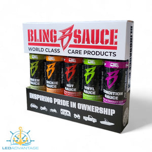 Bling Sauce - Stain Remover, Wax Sealant & Vinyl, Leather Upholstery Cleaner & Conditioning 60ml Care Gift Pack