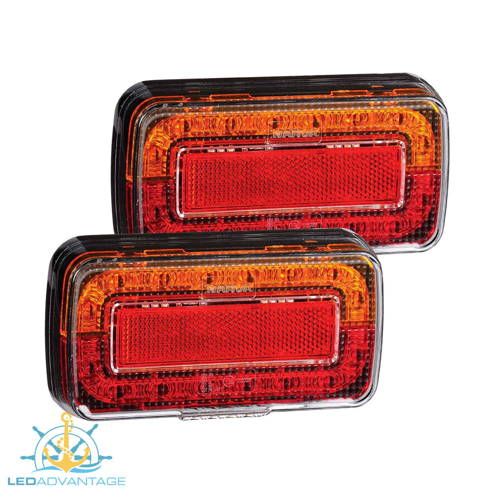 12 Volt L.E.D Slimline Rear Stop/Tail, Direction Indicator Lamps with ...