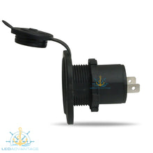 Load image into Gallery viewer, 12v Isonic Blue LED Illuminated Recessed Dust &amp; Water-Resistant Cigarette Power Socket