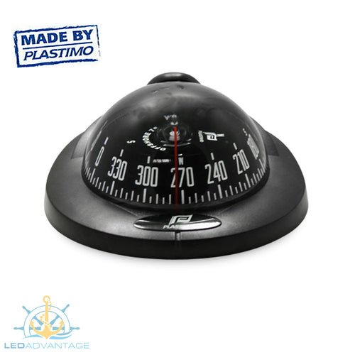 Offshore 75 Power Boat Vibration Absorber System Backlit Compass (Black)