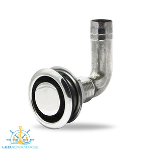 Stainless Steel 316 Modern Flush Recessed Style Fuel Breather (Suits 16mm or 20mm Hose)