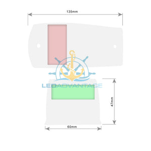 12v Black Classic Style Port & Starboard LED Navigation Lights