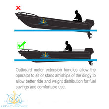 Load image into Gallery viewer, 650mm Fixed Short Standard Style Outboard Motor Extension Tiller Handle