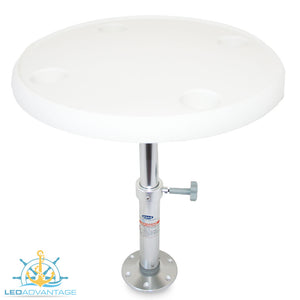 24" (610mm) Round Table & Adjustable Pedestal with Base