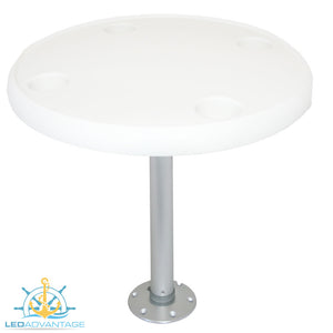 24" (610mm) Round Table & Fixed Pedestal with Base
