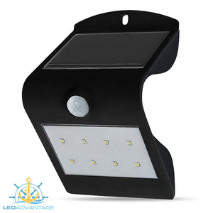 Smart Solar with Sensor LED Wall Light (Black Housing)