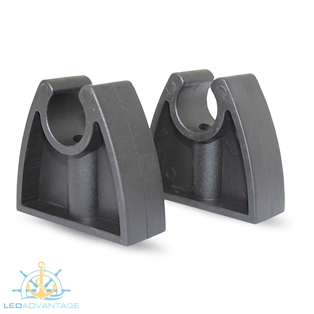 Black Pole Light Storage Clips (Pair) - Suits Removable/Plug-in Anchor ...