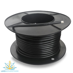 8mm² 74 Amp Marine Grade Tinned Wire - Black (Sold By The Meter)