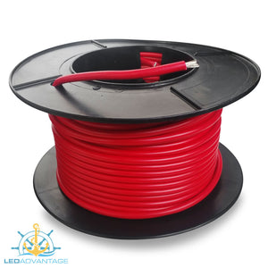 8mm² 74 Amp Marine Grade Tinned Wire - Red (Sold By The Meter)