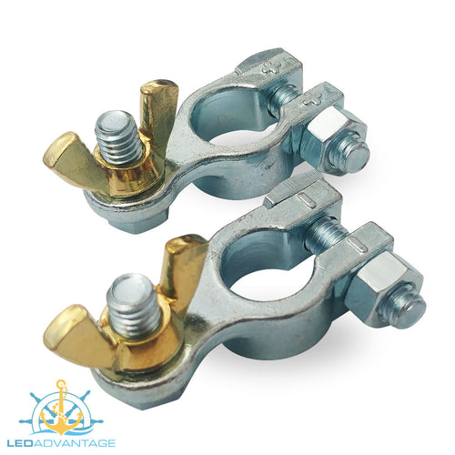 Chrome Plated Brass Terminals with Tapered Post Hole (Sold as a Pair)