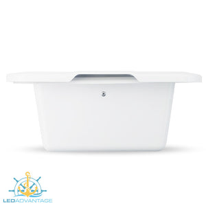 White Compact Recessed Storage Box & USB Charger