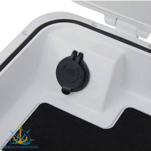 Glove/Helm Box with Dual USB Charger - White Housing with Seadek Pad