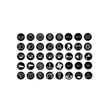 Load image into Gallery viewer, Labelling Stickers 40Pc To Suit our Stainless Steel Halo Switches (LA-MA-0383)