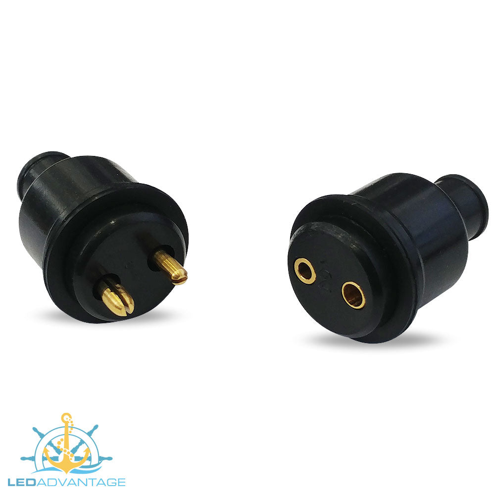12v~24v Rubber 2-Pin Inline Plug & Socket Kit – LEDADVANTAGE
