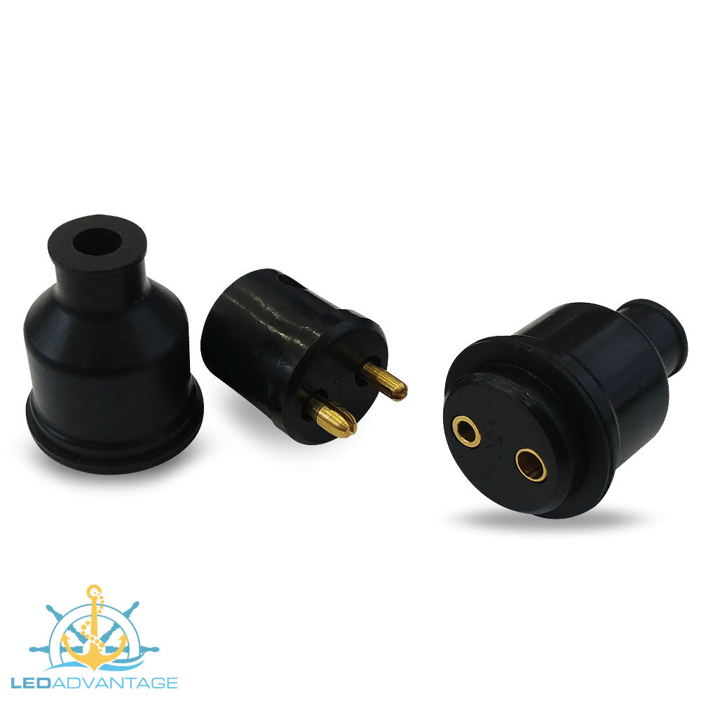 12v~24v Rubber 2-Pin Inline Plug & Socket Kit – LEDADVANTAGE