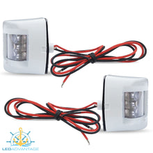 Load image into Gallery viewer, 12v White Marine Compact Style Port &amp; Starboard LED Navigation Lights