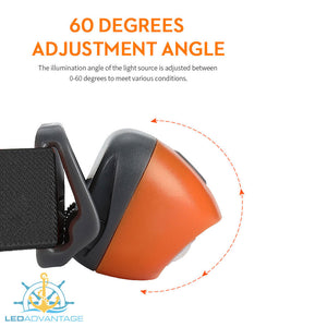 XDLED35-Fire Orange 2 Watt LED Light-Weight Fishing Headlamp (Sensor - Wave On/Off)