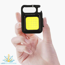 Load image into Gallery viewer, Mini 6W Black Multi-function Rechargeable LED Torch Key Chain Work Light with Bottle Opener