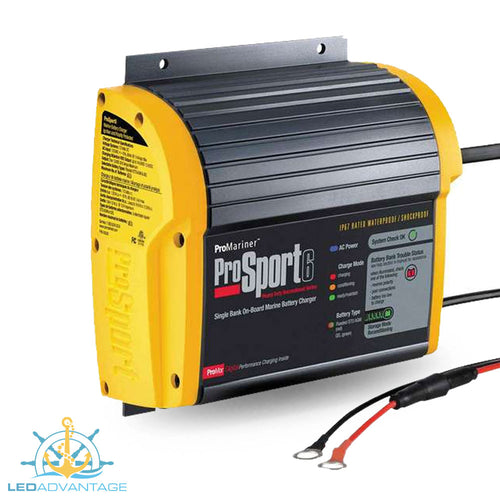 12v Pro Sport Series 6 On-Board Marine Battery Charger System (6A Single Bank)