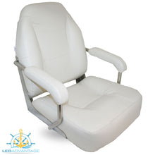 Load image into Gallery viewer, Deluxe Heavy Duty Marine Vinyl Helmsman&#39;s/Captain Seat - Ivory White