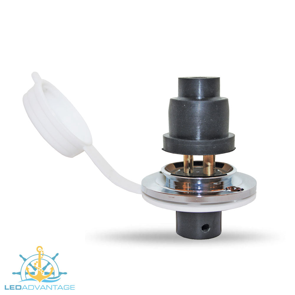 12v~24v 2-Pin Flush Mount Plug & Socket with Waterproof Cap