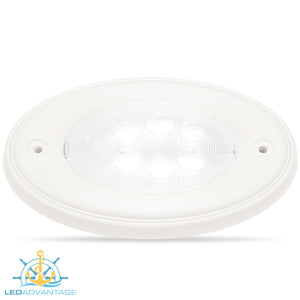 12v 6-LED Warm White Push On/Off Oval Interior Cabin Light