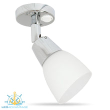 Load image into Gallery viewer, 12v 3w Opal White Lends Dual Swivel Bunk LED Light &amp; On/Off Switch
