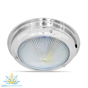 12v 20-LED Stainless Steel Round Ceiling Mount Dome Lights (Available in 4.4", 5.6" & 6.4")