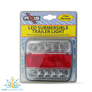 12v Submersible Waterproof Combination (Stop/Tail/Indicator/Licence Plate) Trailer Light - Right Only