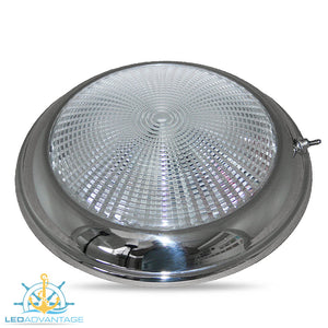 12v 5.2" (132mm) 3w Stainless Steel Low Profile Dome Light & On/Off Switch