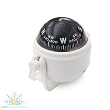 Load image into Gallery viewer, Boat Compact Compass 55mm Pivoting (White Housing)