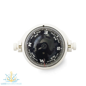 Boat Compact Compass 55mm Pivoting (White Housing)